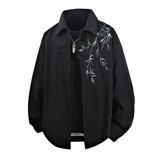 Damen Blusenjacke mit stilvollem Blumenmuster und weichem Stoff EB
