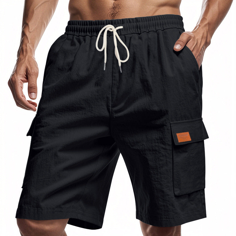 Herren Cargo-Shorts mit vielseitigen Taschen und elastischem Bund EB