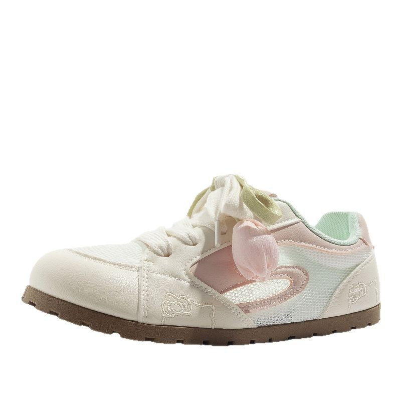Damen modische Sneaker mit einzigartigem Blumenmotiv und bequemer Dämpfung EB