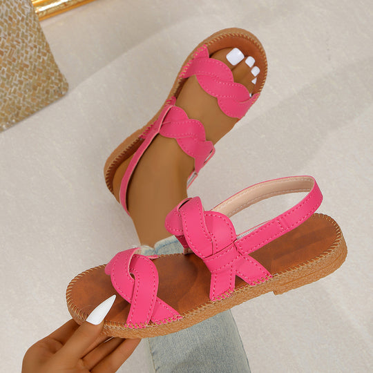 Damen Sandalen mit komfortabler Fessel-Applikation EB