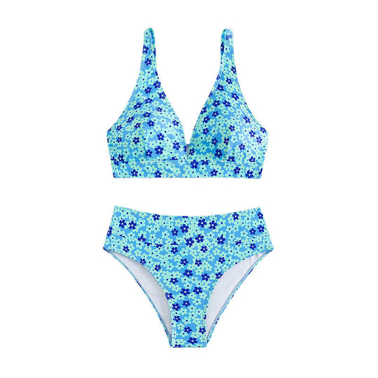 Damen Modischer Bikini mit hochgeschnittenem Slip EB