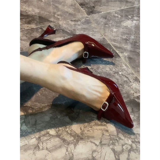Damen elegante Slingback High Heels mit stilvollem Absatz EB