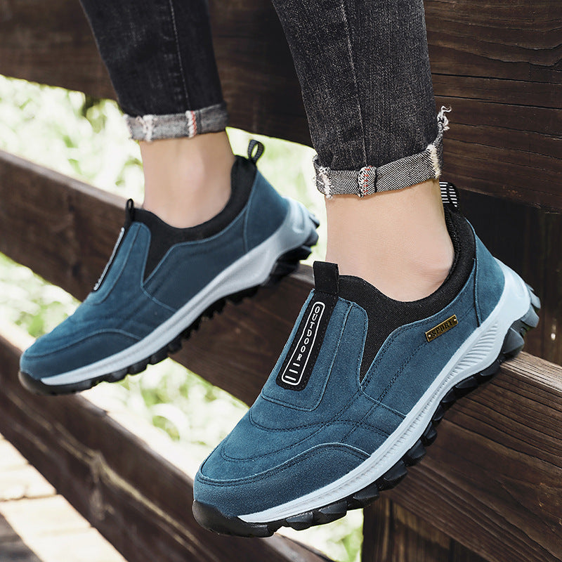 Damen Bequeme Slip-On Sportschuhe mit rutschfester Sohle und atmungsaktivem Obermaterial EB