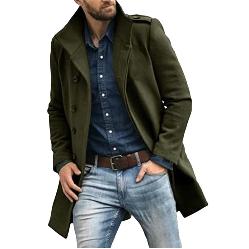 Herren klassischer Trenchcoat mit modernem Schnitt EB