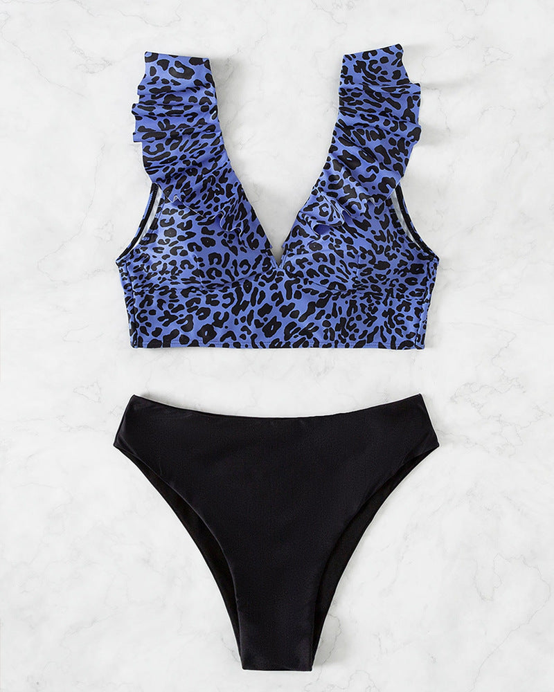 Damen Tiermuster Crop Top EB