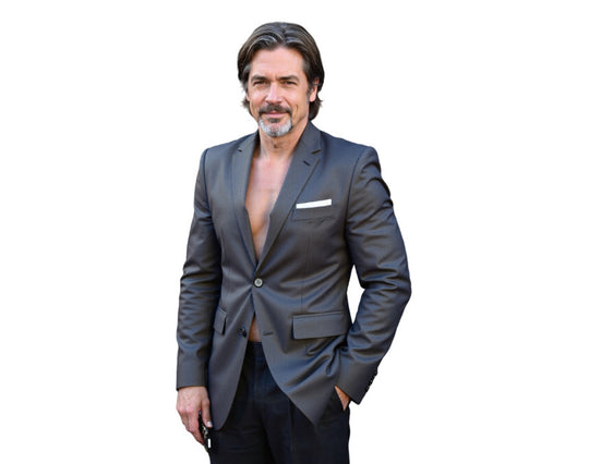 Herren nan taillierter Business-Blazer aus Stretchgewebe mit Brusttasche und schlanker Silhouette EB