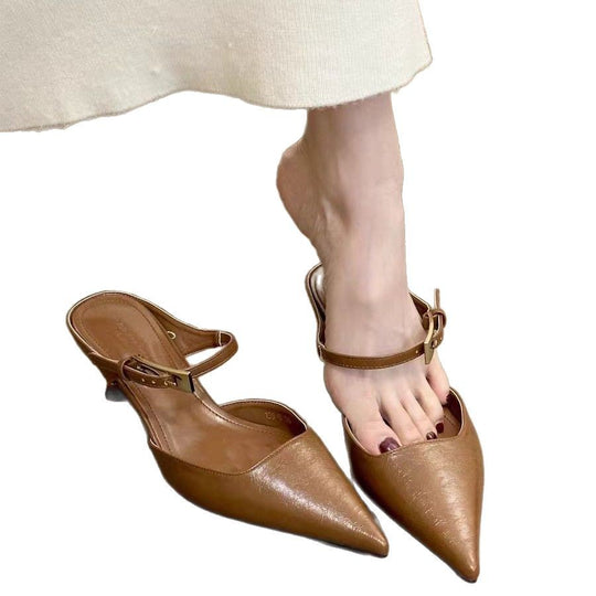 Damen Elegante Slingback-Pumps mit spitzem Zehenbereich und dezentem Riemen EB