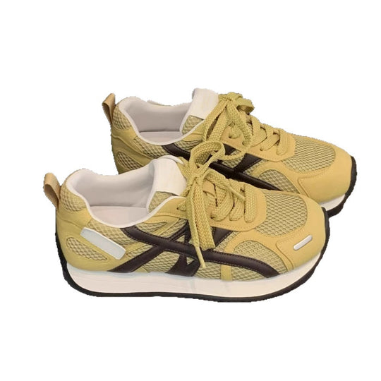 Damen Sportliche Sneaker mit atmungsaktiver Mesh-Oberfläche und stabilisierender Sohle EB