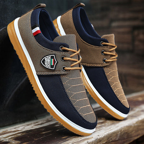 Herren Sportliche Freizeit Sneakers mit atmungsaktivem Obermaterial EB