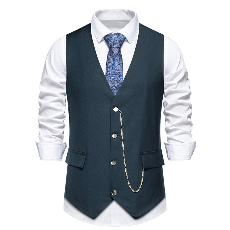 Herren elegante Weste mit feinen Details und modernen Akzenten EB