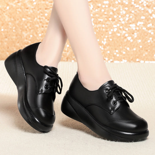 Damen Komfortable Schnürschuhe mit leichtem Wedge-Design und rutschfester Sohle EB