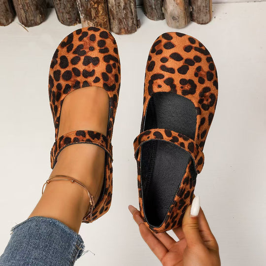 Damen Ballerinas mit verstellbarem Klettverschluss und weichem Obermaterial EB