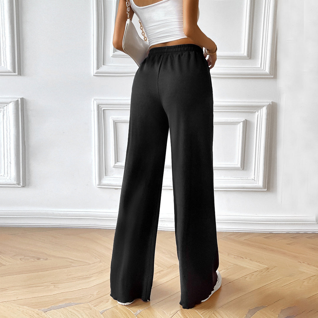 Damen nan weite Loungehose mit elastischem Bund, Kordelzug und seitlichen Eingrifftaschen EB