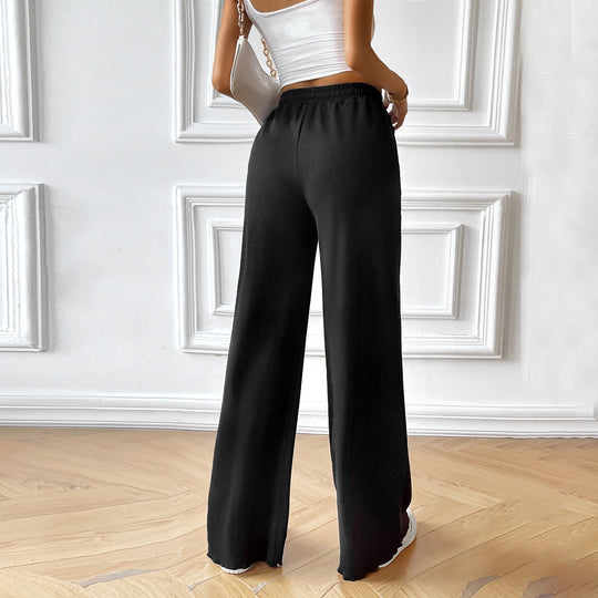 Damen nan weite Loungehose mit elastischem Bund, Kordelzug und seitlichen Eingrifftaschen EB