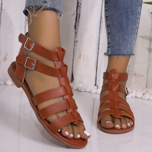 Damen Bequeme und stilvolle Riemen-Sandalen EB