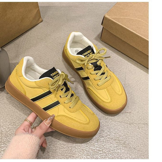 Damen Bequeme Freizeitschuhe mit robustem Obermaterial und modischer Schnürung EB