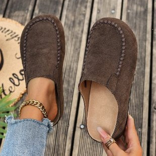 Damen Bequeme Clogs aus hochwertigem Wildleder EB