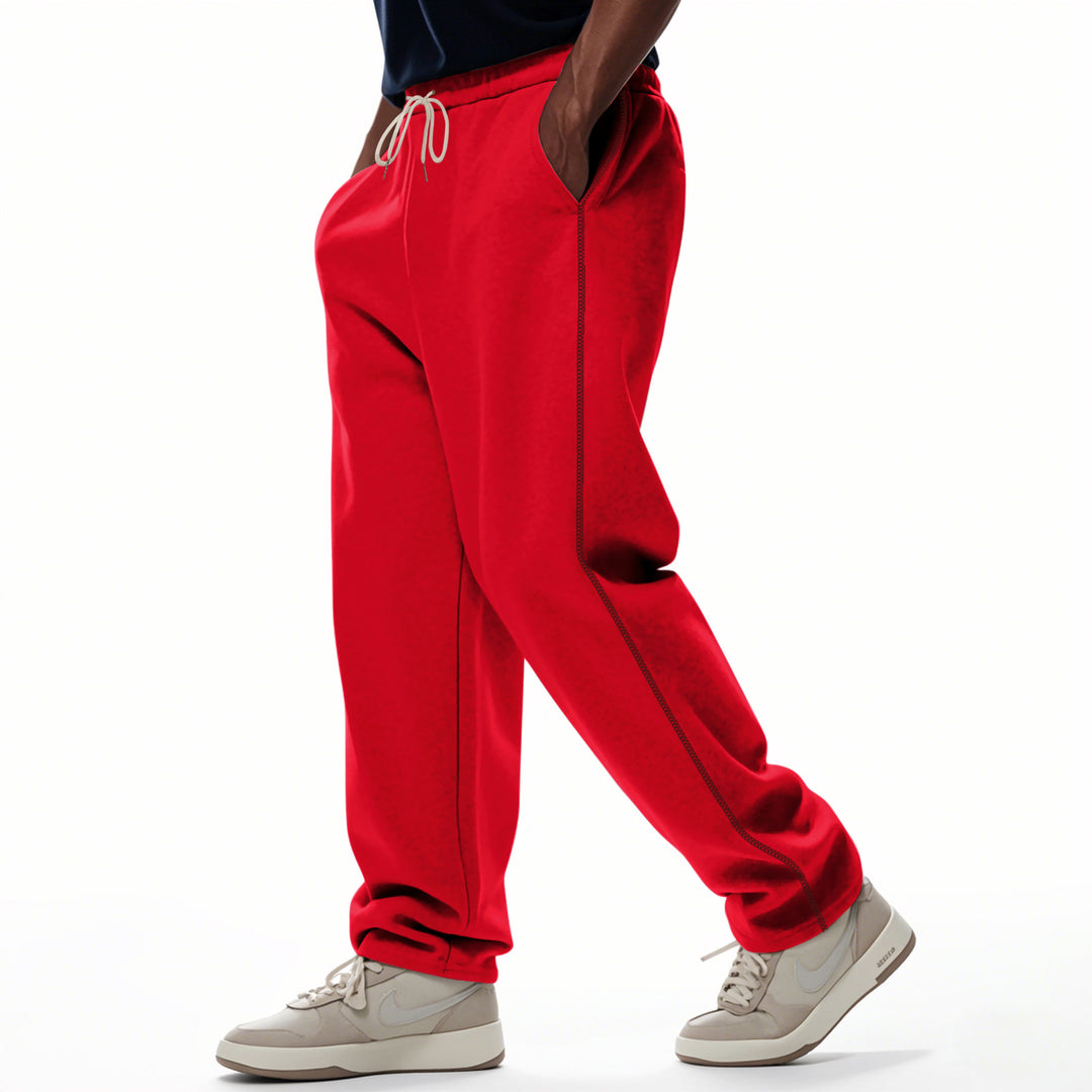 Herren nan locker sitzende Sweatpants mit seitlicher Ziernaht, elastischem Komfortbund und tiefen Eingrifftaschen EB