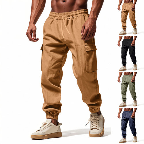 Herren lässige Cargohose mit elastischem Bund und praktischen Seitentaschen EB