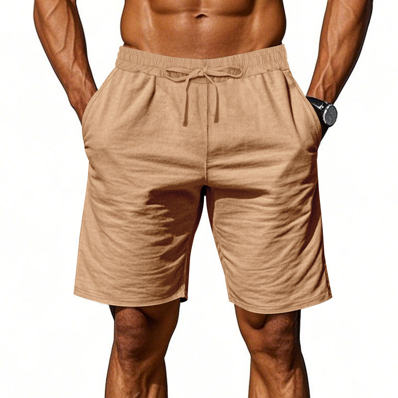 Herren nan lässige Baumwollmix Freizeitshorts mit elastischem Bund und Seitentaschen EB