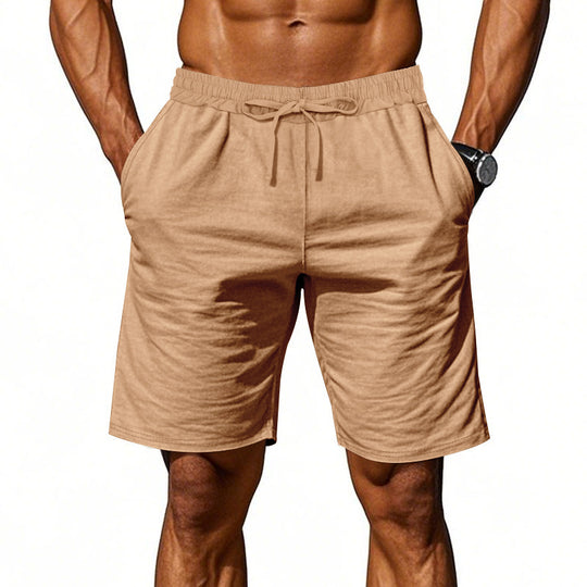 Herren nan lässige Baumwollmix Freizeitshorts mit elastischem Bund und Seitentaschen EB