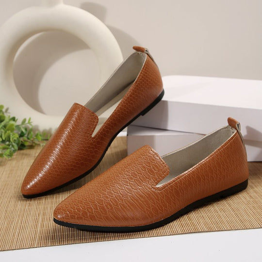 Damen elegante Slipper aus strukturiertem Material EB