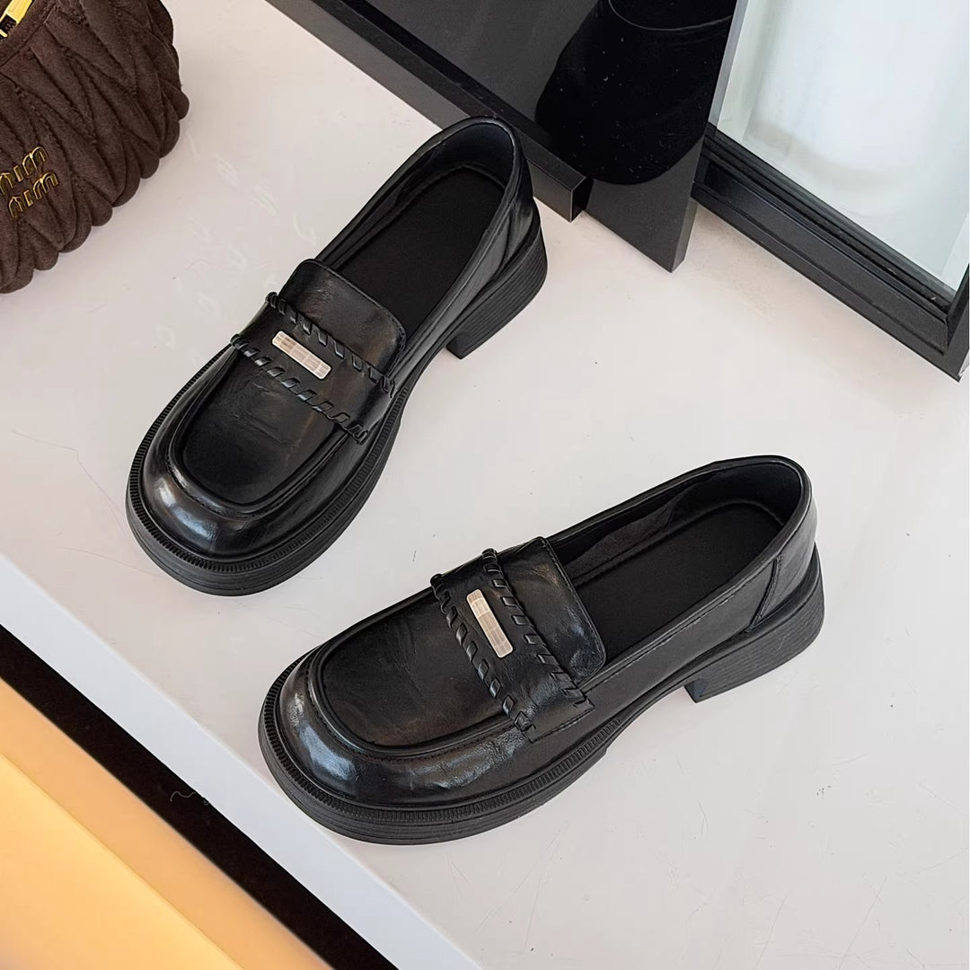 Damen modische Mokassins mit eleganten Ziernähten und bequemer Sohle EB