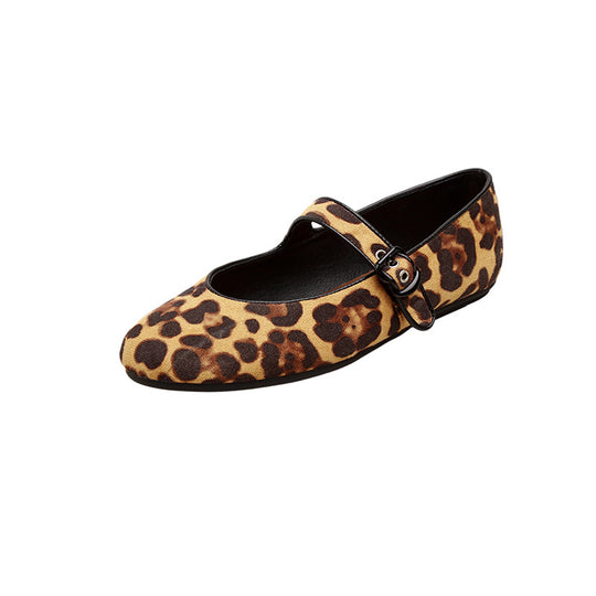 Damen Ballerinas mit verspieltem Leopardenmuster EB