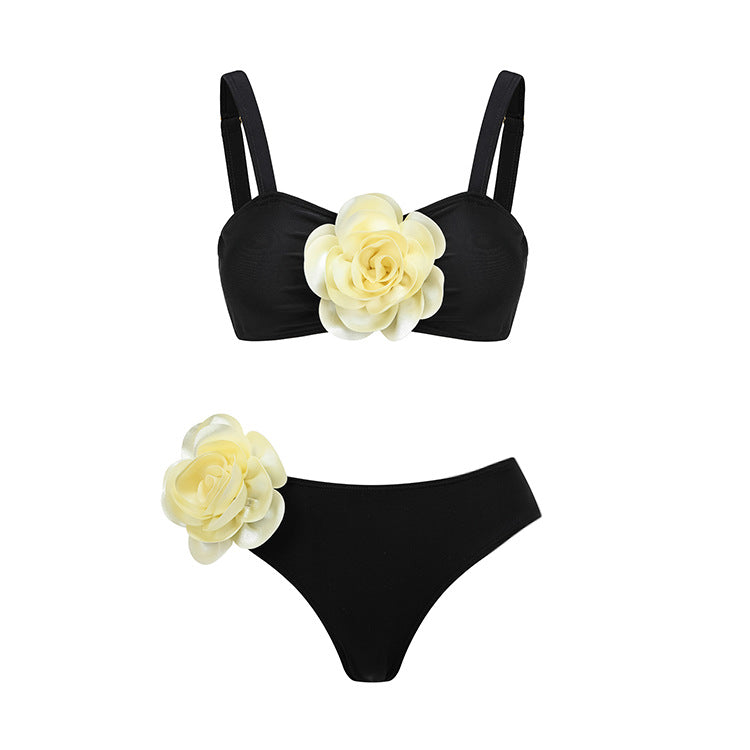 Damen Bikiniset mit romantischem Blumendekor EB