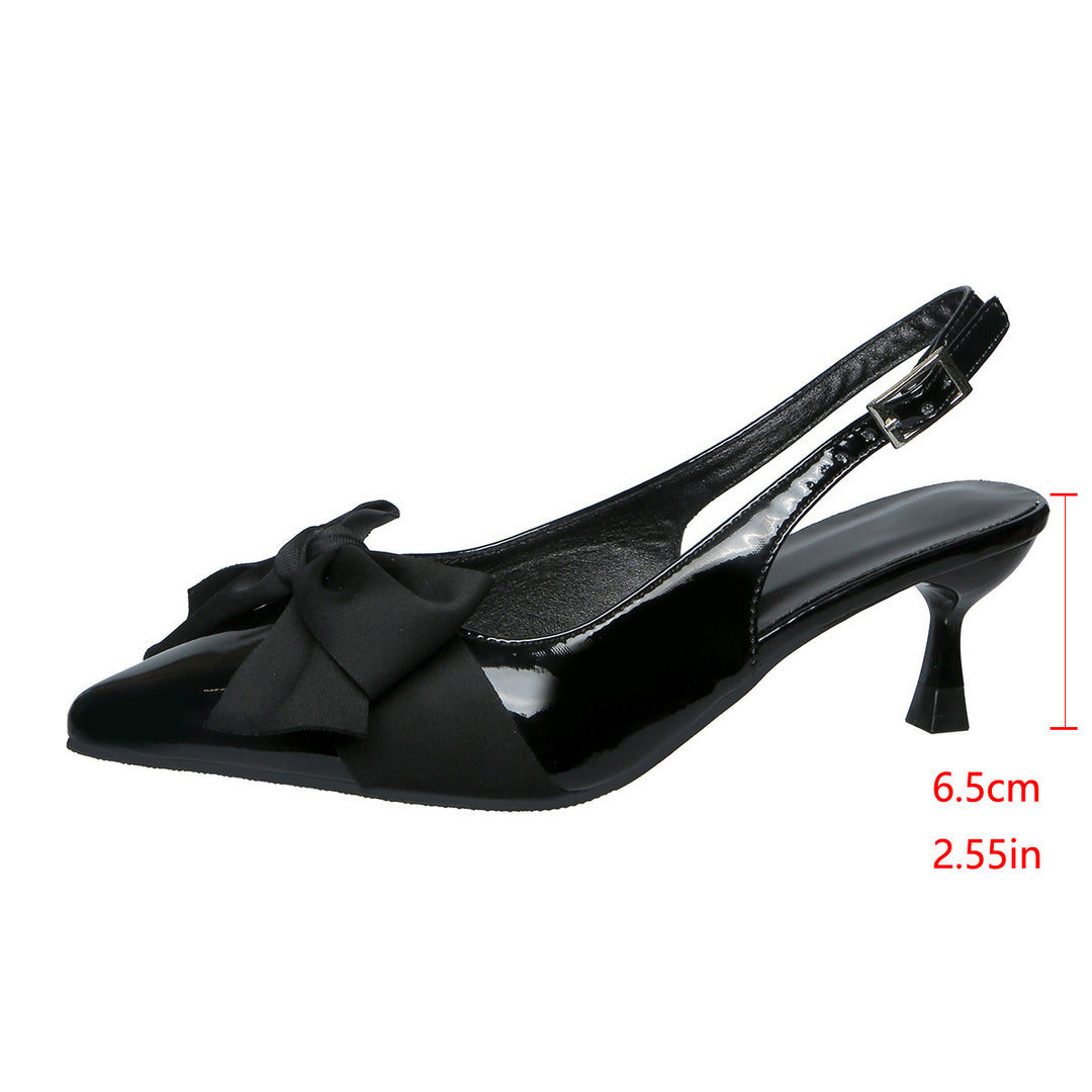 Damen Slingback Pumps mit dekorativer Schleife und elegantem Stiletto Absatz EB