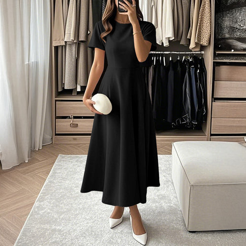 Damen Midikleid mit elegantem Schnitt und weiten Ärmeln EB