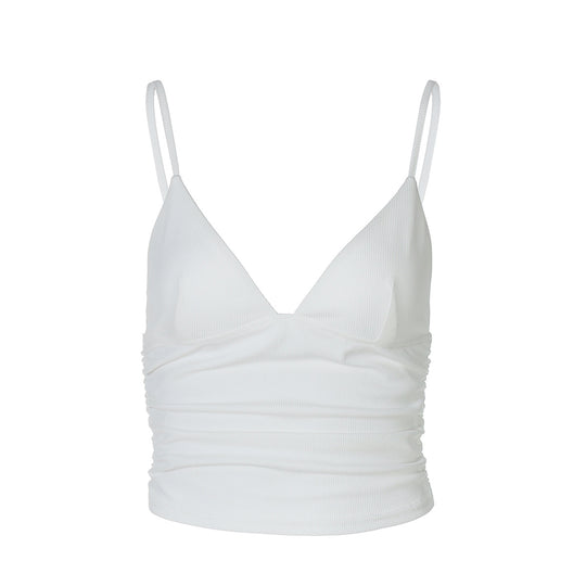 Damen Elegantes Spaghetti-Top mit Raffungen EB