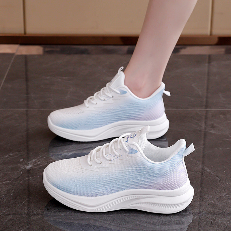 Damen sportliche Sneakers mit atmungsaktivem Obermaterial und komfortabler Dämpfung EB
