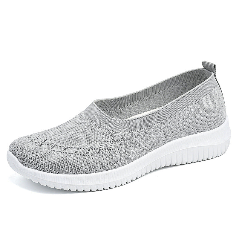 Damen Bequeme Slip-On Schuhe mit flexibler Sohle und atmungsaktivem Obermaterial EB