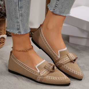 Damen luftige Ballerinas mit modischem Schleifen-Design EB
