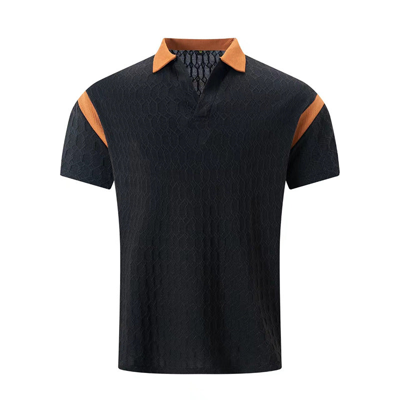 Herren Kurzarm Poloshirt mit strukturiertem Kragen und sportlichem Design EB