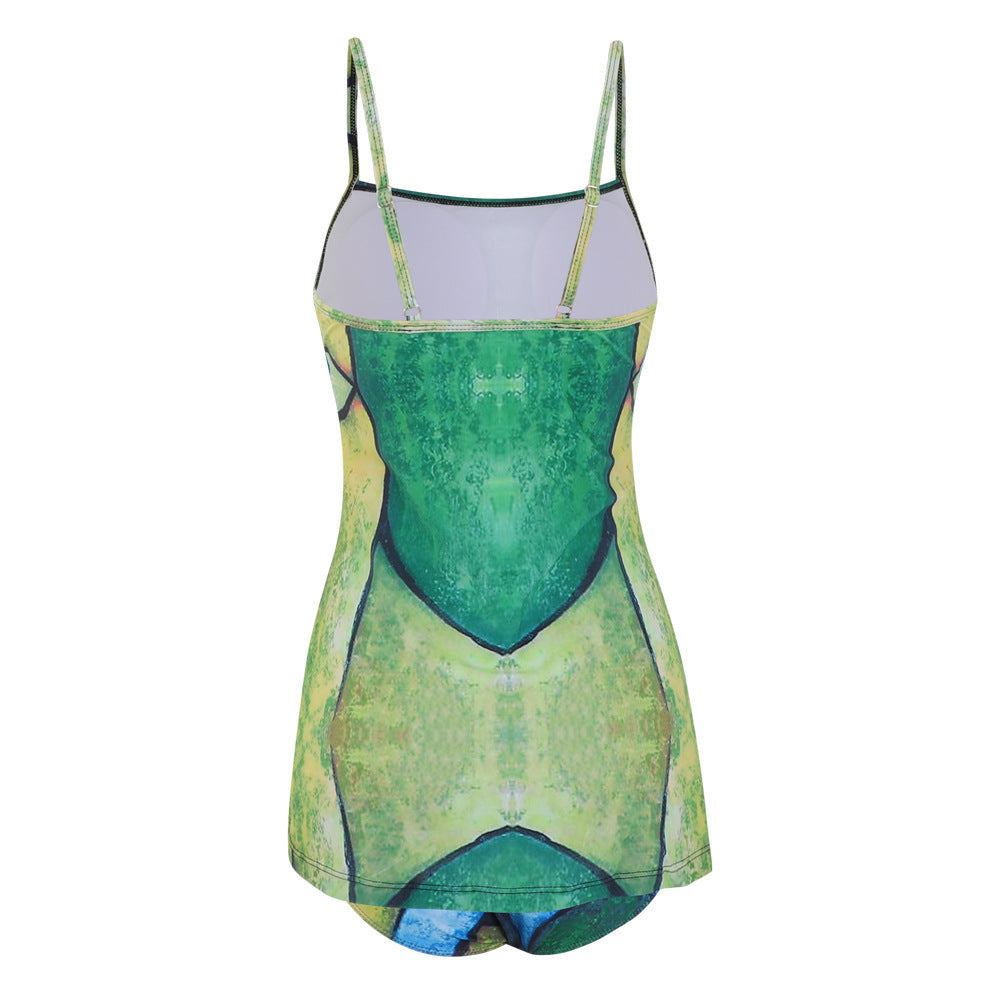 Damen Kunstvolles Strandoutfit EB