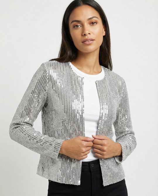 Damen Strickjacke mit Glitzereffekt – EB
