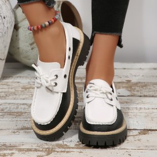 Damen Schnürschuhe mit kombiniertem Obermaterial EB