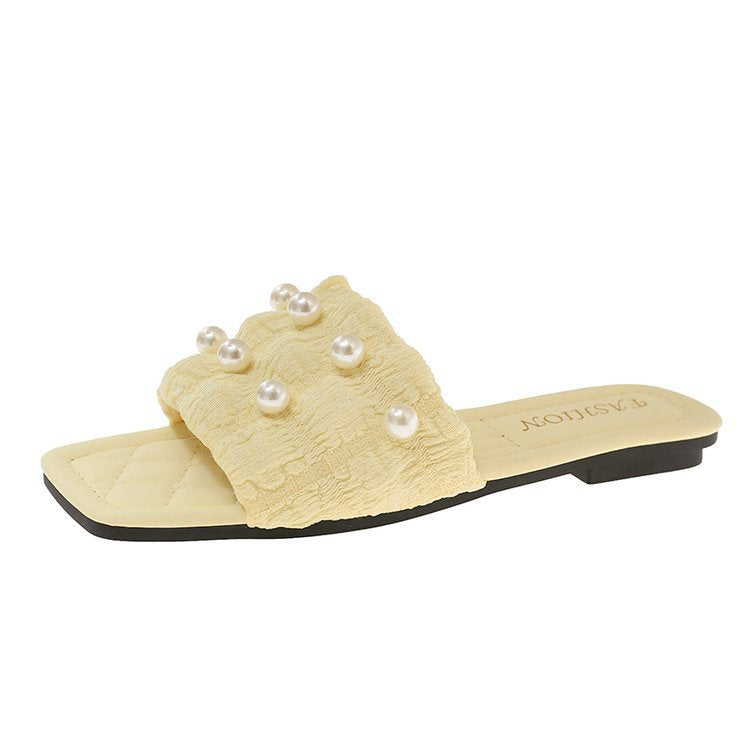 Damen Sandalen mit eleganten Perlenakzenten EB