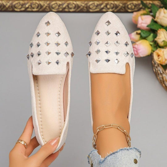 Damen elegante Slipper mit funkelnden Strass-Applikationen EB