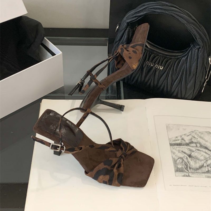 Damen elegante Slingback Sandalen mit dekorativer Schleifenverzierung EB