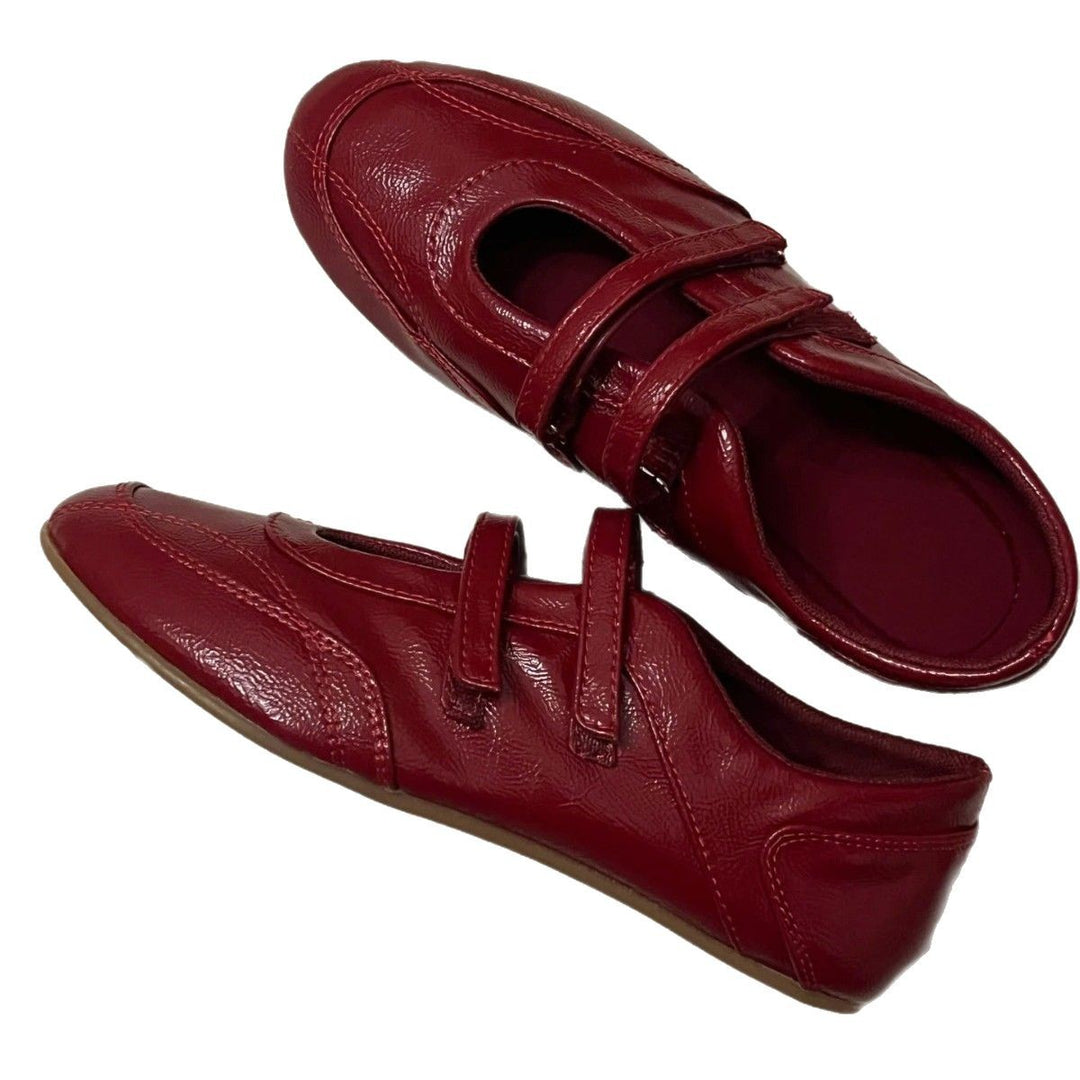 Damen Modische Sneakers mit Doppelriemenverschluss EB