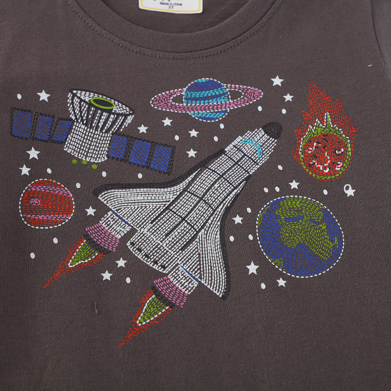 Jungen T-Shirt mit aufregendem Weltraum-Motiv EB