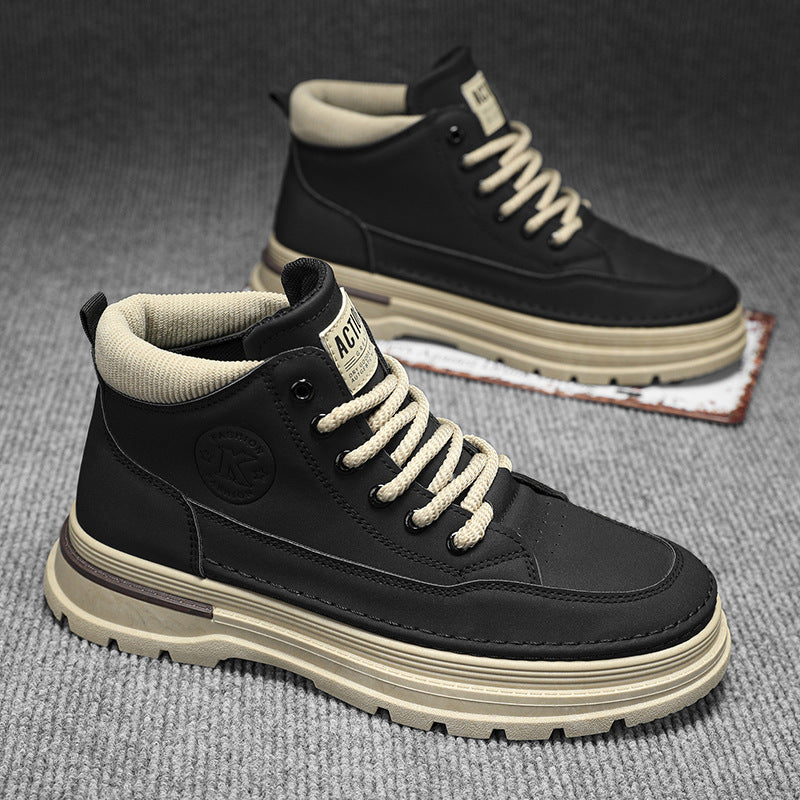Damen modische High-Top Stiefel mit gepolstertem Innenfutter und rutschfester Sohle EB