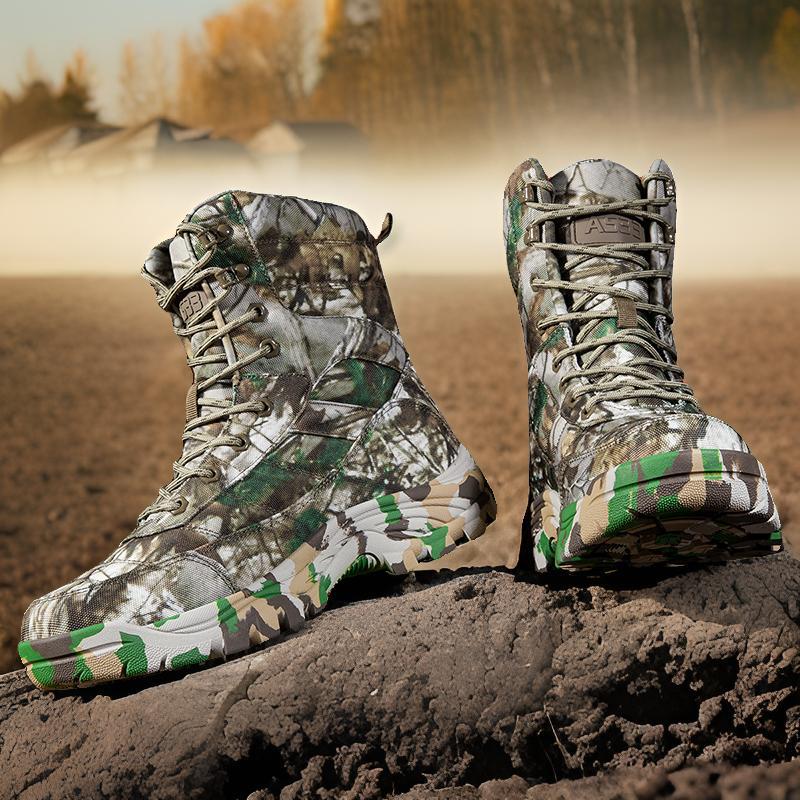 Herren Camouflage Outdoor-Stiefel mit verstärktem Knöchelschutz EB