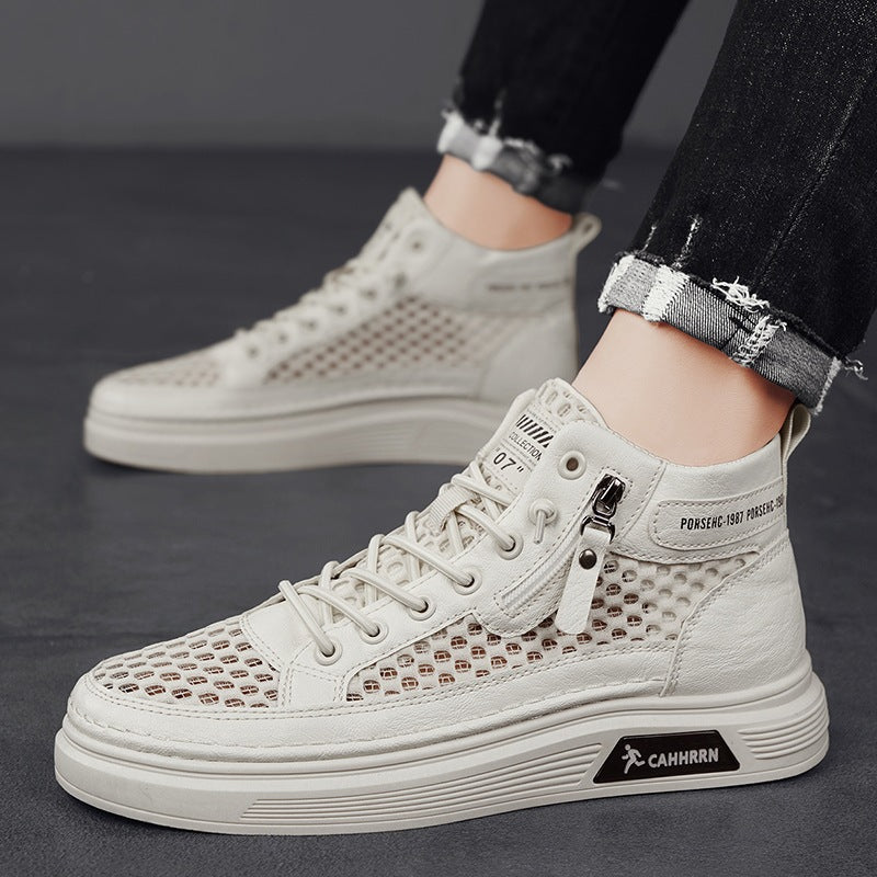Damen High-Top Sneakers mit atmungsaktivem Netzdesign und dämpfender Sohle EB
