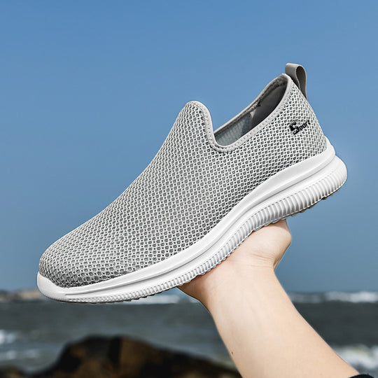 Damen Slip-On Mesh-Sneaker mit elastischem Design und rutschfester Sohle EB