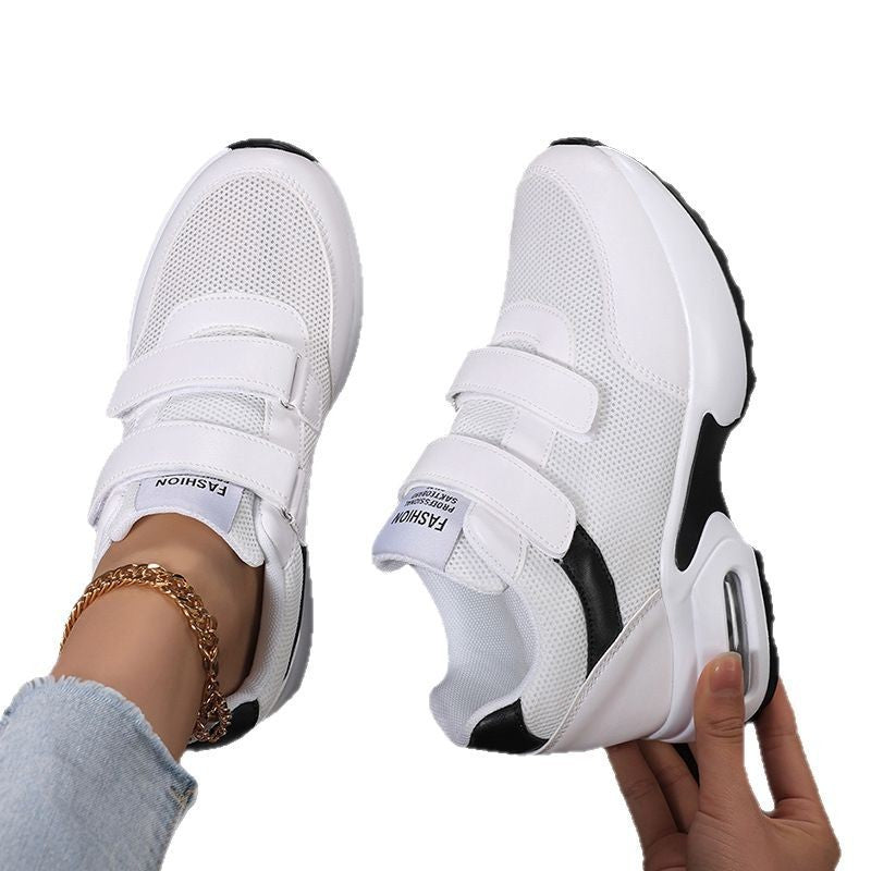 Damen Sportliche Sneakers mit Klettverschluss und dämpfender Sohle EB