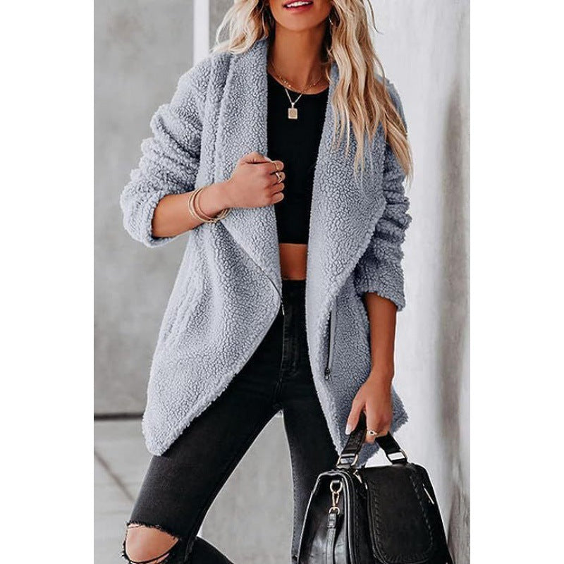 Damen kuschelige Teddyjacke EB